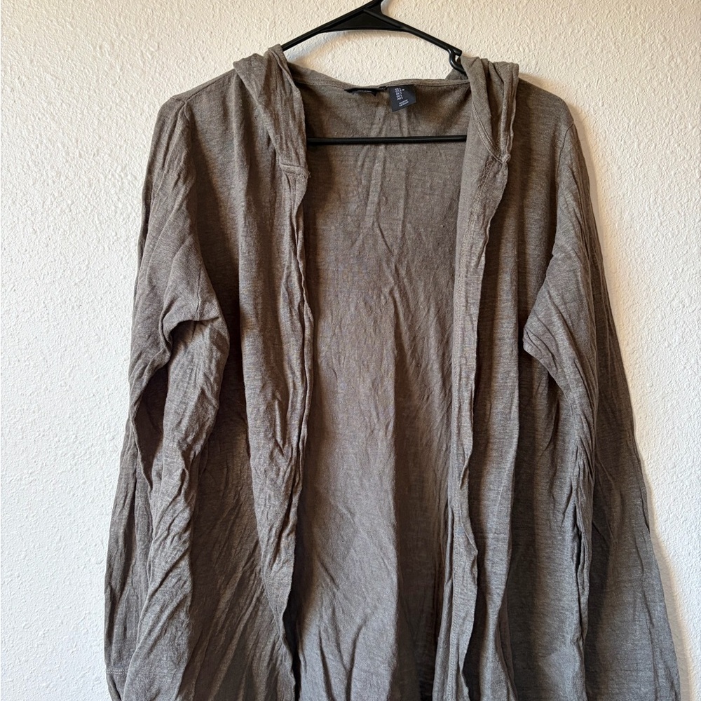 Tahari Linen Cardigan in green